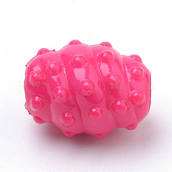 Bumpy Opaque Acrylic Large Hole Beads&nbsp;SACR-Q190-03