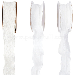 3 Rolls 3 Styles Polyester Ruffled Ribbon for Sewing Decoration&nbsp;OCOR-CY0003-64A