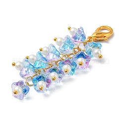 Trumpet Flower Glass Pendant Decorations&nbsp;HJEW-YW0001-02E