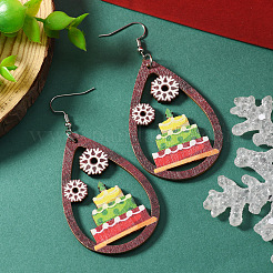 Easter Iron Wood Dangle Earrings&nbsp;WGB6572-01