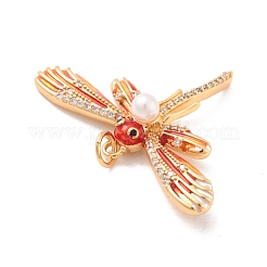 Eco-Friendly Brass Micro Pave Cubic Zirconia Pendants&nbsp;KK-K268-32G
