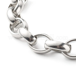 Non-Tarnish 304 Stainless Steel Rolo Chain Bracelets for Women&nbsp;BJEW-JB06673-01