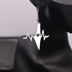 304 Stainless Steel Dangle Earrings for Women&nbsp;WGF6611-01
