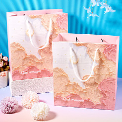 6Pcs Rectangle Paper FLower Gift Bags with Rope Handles&nbsp;ABAG-TA0001-29A
