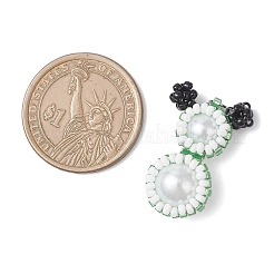 Glass Seed Beaded Snowman Pendants&nbsp;PALLOY-MZ00888-04
