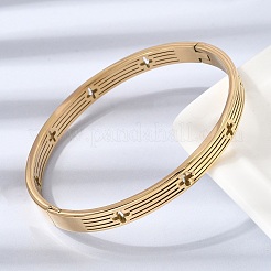 304 Stainless Steel Hinged Bangles&nbsp;BJEW-D408-27G