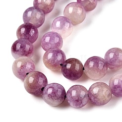 Dyed Natural White Jade Beads Strands&nbsp;G-T138-6mm-210-7