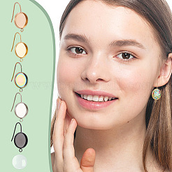 DIY Blank Dome 304 Stainless Steel Dangle Earrings Making Finding Kits&nbsp;DIY-AN0001-08