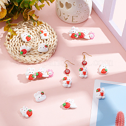 40Pcs 4 Style Opaque Resin Cabochons&nbsp;RESI-NB0001-77