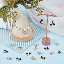 24Pcs 2 Colors Alloy Crystal Rhinestone Pendants&nbsp;ALRI-SC0001-55