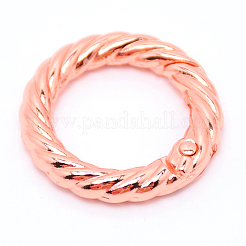 Zinc Alloy Spring Gate Rings&nbsp;PALLOY-WH0081-51A-02