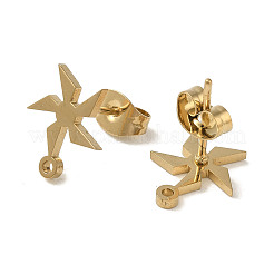 Ion Plating(IP) 304 Stainless Steel Stud Earring Findings&nbsp;STAS-I206-54G