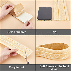 1Pc PVC Foam 3D Self-Adhesive Waterproof Wallpaper Border&nbsp;PAAG-CP0001-01E
