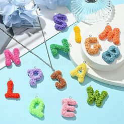 52Pcs 26 Styles Opaque Resin Pendants&nbsp;RESI-CJ0003-87