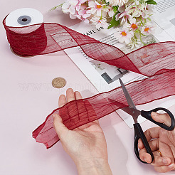 Polyester Organza Ribbons&nbsp;SRIB-WH0011-357B