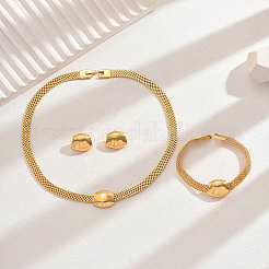 Minimalist Iron Bracelets & Earrings & Necklaces Sets for Women&nbsp;DK4268