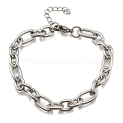 304 Stainless Steel Figaro Chains Bracelets for Men Women&nbsp;BJEW-R021-07P
