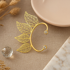 4Pcs 2 Styles Brass Cuff Earrings&nbsp;EJEW-HY0001-47G