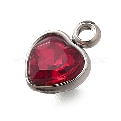 304 Stainless Steel with Rhinestone Pendants&nbsp;STAS-Q346-01P-06