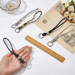 5Pcs Alloy Skull 7 Inner Cores Polyester & Spandex Cord Ropes Pendant Decorations&nbsp;HJEW-FG00042