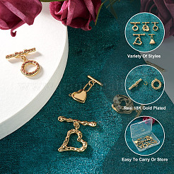 10 Sets 5 Styles Brass Toggle Clasps&nbsp;KK-PJ0001-25