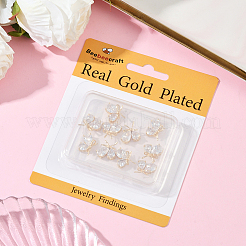 10Pcs Brass Micro Pave Clear Teardrop Cubic Zirconia Pendants&nbsp;KK-BBC0020-47