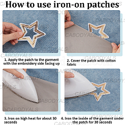 20Pcs 5 Colors Polyester with Plastic Paillette Sew On Patches&nbsp;PATC-CY0001-69