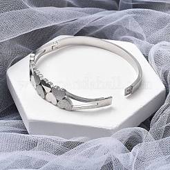 304 Stainless Steel Hinged Bangles for Women&nbsp;BJEW-A011-19P