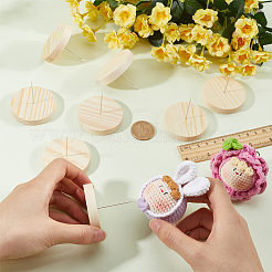 8Pcs Wood Crochet Doll Base Display Rack with Iron Pin&nbsp;FIND-GF0006-55A