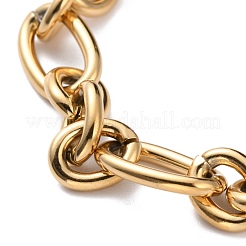 Ion Plating(IP) 304 Stainless Steel Figaro Chain Bracelets&nbsp;X-BJEW-E271-05G