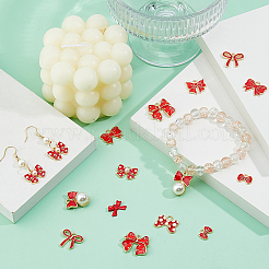 54Pcs 9 Styles Bowknot Alloy Enamel Pendants&nbsp;ENAM-DC0002-09B
