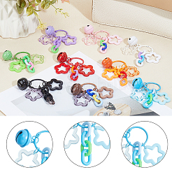 10Pcs 10 Colors Zinc Alloy Keychains&nbsp;KEYC-BBC0001-19
