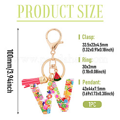Fruit Series Letter Resin Keychains&nbsp;KEYC-TAC0033-02W