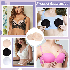 3 Pairs 3 Colors Polyester Round Bra Pads Inserts&nbsp;DIY-BC0016-72