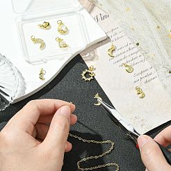 10Pcs 10 Styles Brass Micro Pave Clear Cubic Zirconia Pendants&nbsp;KK-CJ0002-49