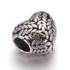 Retro 316 Surgical Stainless Steel European Style Beads&nbsp;OPDL-L013-13AS