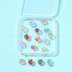 16Pcs 8 Colors Handmade Foil Lampwork Beads&nbsp;FOLI-FS0001-04
