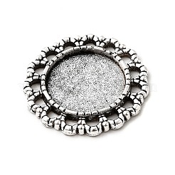 Tibetan Style Alloy Pendant Cabochon Settings&nbsp;TIBEP-N003-73AS