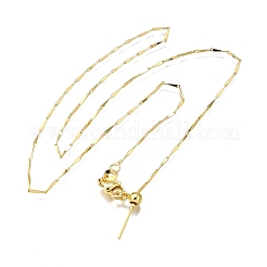 Brass Bar Link Chain Adjustable Slider Necklaces&nbsp;NJEW-M108-10G