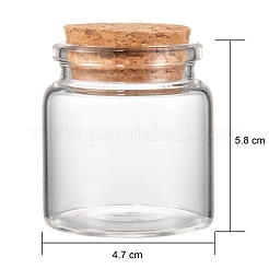 Glass Jar Glass Bottle for Bead Containers&nbsp;CON-E008-58x47mm