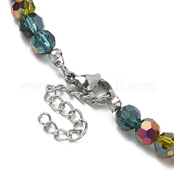Sparkling Glass Beaded Necklace with 304 Stainless Steel Clasps&nbsp;NJEW-JN04401