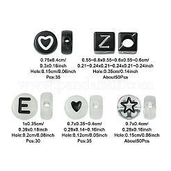 200Pcs Opaque Black Acrylic Beads&nbsp;MACR-FS0001-86