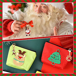 28Pcs 7 Style Christmas Theme Alloy Enamel Pendants&nbsp;HJEW-GA0001-15