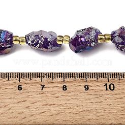 Electroplated Raw Rough Natural Amethyst Beads Strands&nbsp;G-Z131-J02-13