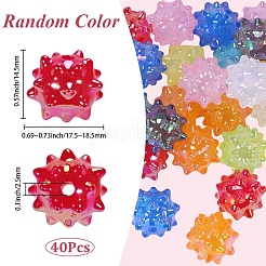40Pcs AB Plating Opaque Acrylic Beads&nbsp;JACR-SC0001-02