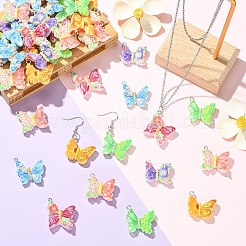 60Pcs 6 Colors Opaque Resin Pendants&nbsp;RESI-CJ0005-32