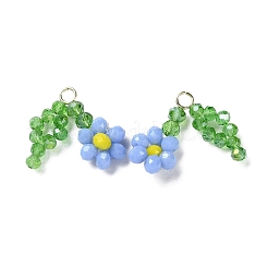 Glass Beaded Pendants&nbsp;GLAA-C028-07A