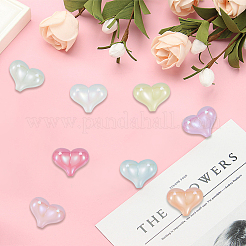 50Pcs UV Plating Opaque Acrylic Beads&nbsp;OACR-SP0001-90