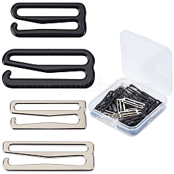 40Pcs 4 Styles Alloy Underwear Strap Adjustment Buckles&nbsp;FIND-GF0009-51