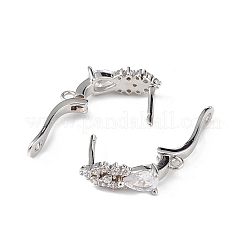 Brass Teardrop Hoop Earring Findings&nbsp;ZIRC-L097-055P